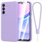 Fyriswho Cover per Samsung Galaxy A15 4G / 5G Con 1 Pellicola Vetro Temperato, Sottile Morbida Silicone Resistente Ai Graffi Protettiva Custodia con Samsung Galaxy A15 4G / 5G (6.5) - Viola