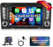 Radio Podofo para Audi A3 S3 RS3 2003-2012 con A-pple Carplay, 2 GB + 64 GB, Pantalla de 7 Pulgadas, Android 15, Bluetooth, GPS, WiFi, HiFi, Android Auto, FM, RDS, cámara de visión trasera y Micrófono