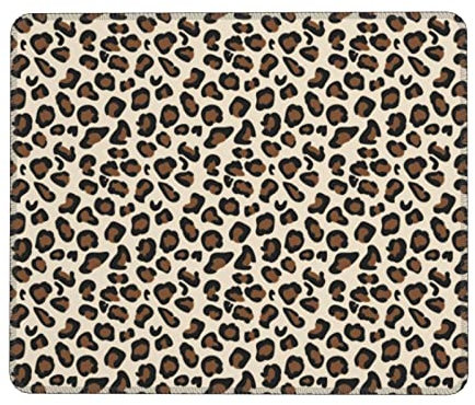 JONGYA Tapis de souris de jeu multi-code imprimé léopard avec bords en caoutchouc – Tapis de souris étendu pour le bureau, la maison et les jeux – Suivi rapide et durable