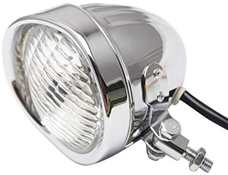 Motorrad Scheinwerfer,Zusatzscheinwerfer Motorrad Chrome Motorrad 4inch Scheinwerfer Weiß Lampe Ersatz für Touring Custom Bikes