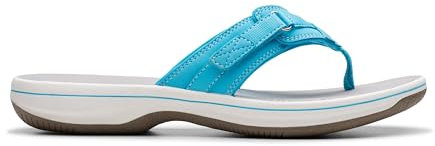 Clarks Brinkley Sea Womens Toe Post Sandals 4 UK Light Turq Blue