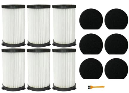 Parte Filtro Hepa, Compatibile con D600 D601 Iwoly V600 Ariete RBT 2761 2759, Compatibile con Conga Thunderbrush 520 560 Techwood TAE-7036(Color:6pcs)