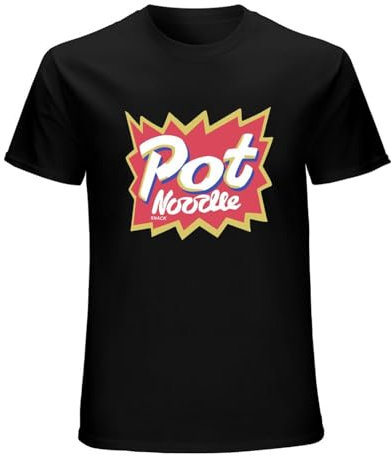 Lectoure Pure Men's Dreamed Pot Noodle Instant Snack designClassic T-Shirt Plus Size t Shirts Aesthetic Clothes Anime Black XXL