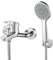 Rehomthy Mitigeur Monocommande Bain Douche, Robinet Baignoire avec Douchette et Flexible de Douche, Mitigeur de Douche Mural, Chromé