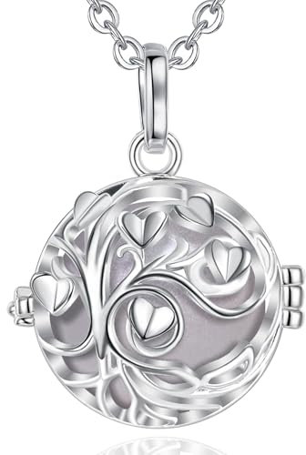 AEONSLOVE Collier Bola de Grossesse Bola Grossesse Arbre de Vie Collier Grossesse Bola Future Maman Collier Femme Enceinte Cadeau Bijoux Grossesse Bola (Rose Perlé)