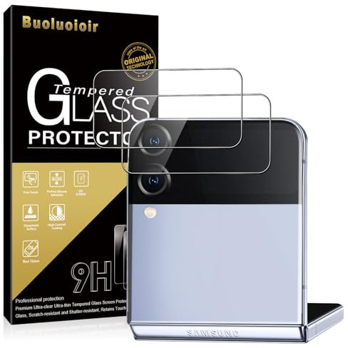 Buoluoioir Lot de 2, Verre Trempé pour Samsung Galaxy Z Flip 4 5G 6.7 Film de Protection d'écran avec Haute Transparence Anti-Trace Protecteur avec Dureté 9H Glass