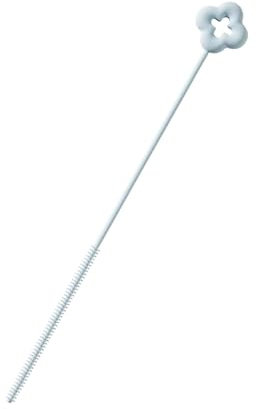 Generisch Cepillo limpiador de paja - Cepillo de limpieza de paja larga, cepillo de limpieza de pajita de silicona, para biberones, pajitas, teteras y más