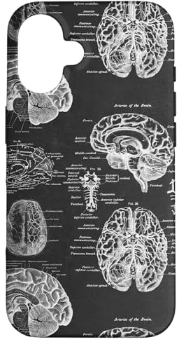 Hülle für iPhone 16 Brain Anatomy Vintage Medical Diagramme