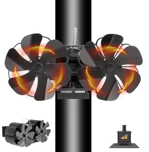 Twelve Blade Energy Efficient Chimney Fan to Elevate Room Temperature Quickly and Quietly