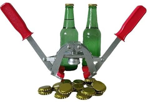 EHYSYN Bier brauen Set Manueller Bierflaschenverschließer, Stahl-Bierflaschenverschließer, Verschließmaschine, Barzubehör Kronenverkorker