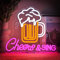 SIGNSHIP Birra Cheers Neon Led, Bar Cheers Insegna luminosa dimmerabile per bar decorazione da parete, bar a pannello luminoso a LED, lampada al neon per bar, tavana, festa, discoteca, regalo di amici
