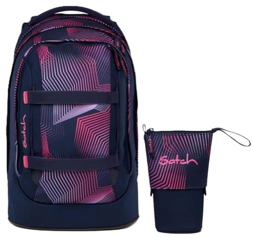 Satch Pack Schulrucksack Set 2tlg. inkl. Pencil Slider (Seismic Pink)