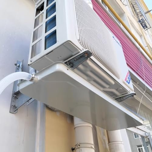 ZTZBFGM 710 * 240mm, Bandeja De Agua De La Unidad Exterior del Aire Acondicionado, Universal Acondicionado Bandeja De Drenaje De Condensado con Tubo De Drenaje