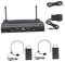 SUPVOX Conjunto de micrófono inalámbrico Sistema de micrófono inalámbrico Dual UHF Negro