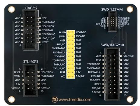 Treedix JTAG Breakout Board Adapter Board – Multifunktions-Adapterplatine kompatibel mit ST-Link und J-Link