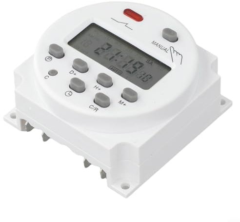 Relé de interruptor de temporizador electrónico con LCD para fuente de alimentación de luz de calle y funcionalidad de programación diaria