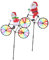 FUNOMOCYA 2 pièces Décoration de Jardin de Noël Girouette Tissu avec Bonhomme Père Noël Motif Aléatoire pour Maison