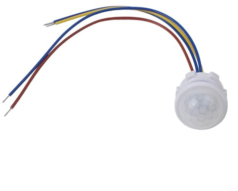 Linnkyfloa For 360 Degree Recessed PIR Motion Sensor Ceiling Light Switch Occupancy Detector 40W Automatic Control for Corridor Bathroom Garage