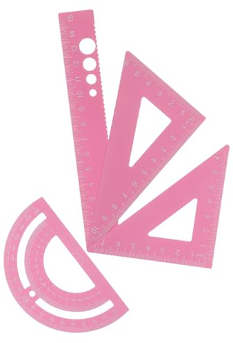 Healifty Kit Professionale di Goniometro Preciso e Righelli da Disegno in Metallo Portatile e Leggero per Studenti Ingegneri e Artisti Strumenti di Misura Geometria per Scuola Ufficio e