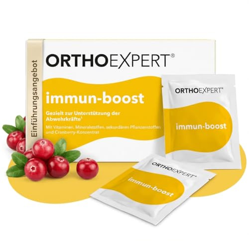 Orthoexpert immun-boost - Vitamin C mit Zink hochdosiert | Abwehrkräfte gezielt unterstützen ¹ | Trinkgranulat/Trinkpulver 7 Beutel