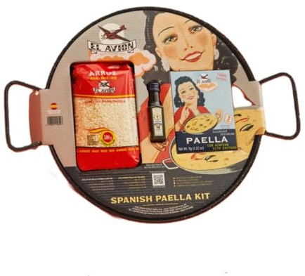 El Avion Paella Kit mit Reis Gewürz und Pfanne inkl. FeinWert E-Book