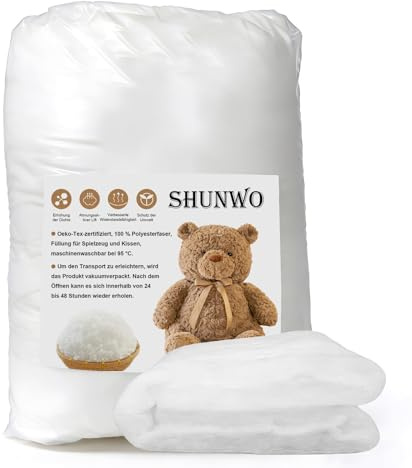 HUAShunWo Polstervlies 80g/m² 1.5x2 Meter 8mm Höhe – Voluminöses Füllmaterial für Kissen, Bettauflagen, Heimtextilien und Polsterprojekte（Oeko-Tex® Certification）