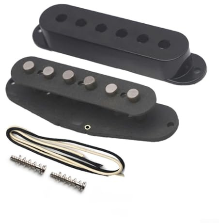 Qinqiao Kit de micro manche pour guitare électrique avec couvercles en plastique, vis à hauteur réglable et câble en toile cirée (Qinqiao 52 mm)