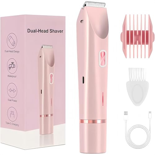 Aluvea Smooth Trim Rasierer – Intimrasierer für Frauen, IPX7 wasserdicht,hypoallergene Klingen für empfindliche Haut, sanfte Haarentfernung für Bikinizone,Gesicht,Ohren,leicht zu reinigen.