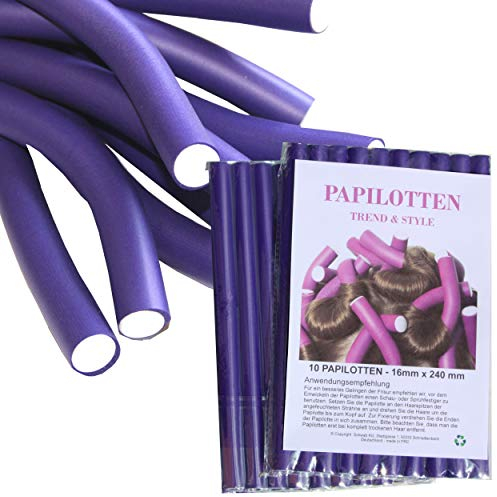 20 Papilotten Ø16 x 240mm - Haar Lockenwickler Flex Wickler Papilottenwickler Friseurbedarf Locken