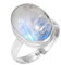 Jeweloporium 925 Sterling Silber Ringe für Damen Größe 65(20.7) Weiß Natürlich Mondstein mit Stein Jahrgang Silber Ringe Valentinstag - Geschenk Solitär Schmuck