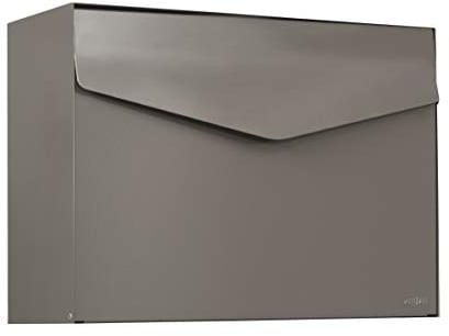 Renz 111521M Boîte aux lettres Lettre 111 (couleur beige/gris) avec serrure de sécurité Motif lettre 312x430x178 mm