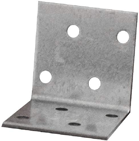 Pack of 50pcs Angle Corner Brackets Plates, Metal Steel Sheet Galvanised Z275 275 (g/m2) 20 (μm)1.57x1.57x1.57 (40 x 40 x 40mm)