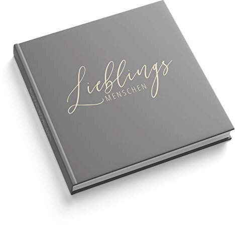 itenga Gästebuch Freundebuch Lieblingsmenschen I 21,0 x 21,0 cm, 88 Blanko Seiten I ideal als Fotoalbum oder zum Festhalten von Erinnerungen