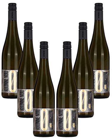 Kolonne Null - 6x 0% Alkohol - Riesling mit Drehverschluss - 6er Set Alkoholfreier Riesling 0,75L- [Enthält Sulfite]
