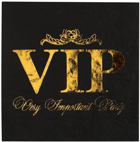 Santex Hochzeit Servietten, VIP, Kronen, Metall, 10 Stück