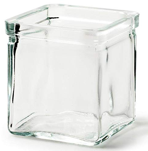 6 x Glaswürfel Cubus in verschiedenen Größen Teelichtgläser - Windlichter - Teelichthalter - Glaswindlicht - Vase - Größe 12 x 12 cm
