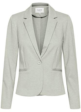 b.young BYRizetta Damen Blazer Jackenblazer Anzugsblazer mit Stretch Reverskragen 1-Knopf-Form Paspeltaschen Slim fit, Größe:36, Farbe:Iceberg Green Melange (1658081)