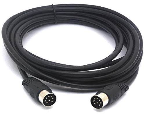 PIIHUSW Long 8 PIN DIN Cable Male to Male MIDI Extension Cord for Bang and Olufsen B&O PowerLink mk 2 BeoLab (3 Meter)