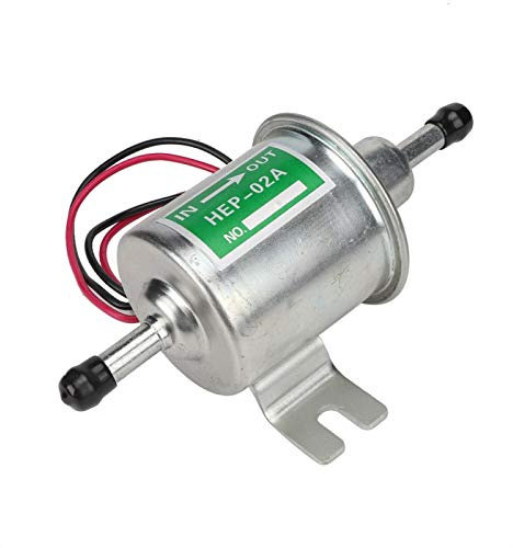 Kraftstoffpumpe, Elektrische Kraftstoffpumpe, Universal 24V Auto Boot Elektrische Kraftstoffpumpe Inline-Filter Benzin Diesel Ersatz Passend für 24V Autos, LKWs und Schiffe(Silber)