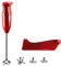 bamix Frullatore a immersione cordless PRO, Base di ricarica, Lama, Frusta, Frullino in acciaio, 250 watt, 3 velocità, Made in Switzerland, Rosso