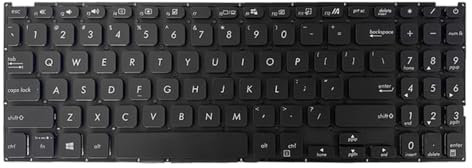 fqparts Replacement Clavier d'ordinateur Portable pour for ASUS for VivoBook 15 X515DA X515EA X515EP X515JA X515JF X515JP X515MA X515UA Couleur Noir États-Unis Version