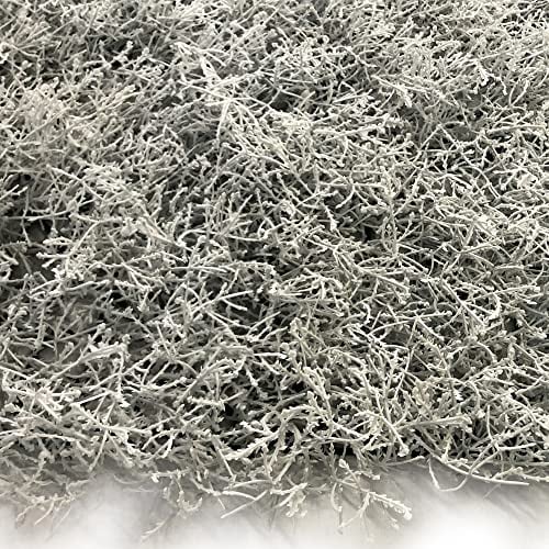Tenax Divy 3D Panel Lapponia 0,50 x 1 m Gris, Panel Modular con Hojas Artificiales Tipo Liquen de Invierno para Decoración de Pared Jardín Vertical y Decoraciones Navideñas