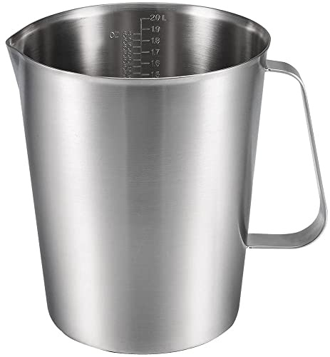 Becher da laboratorio in acciaio inossidabile, resistente alle alte temperature, misuratore, tazza graduata per laboratorio, casa, scuola e caffè