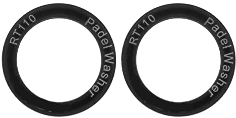 BuyWeek Fahrradpedale Unterlegscheiben, 2 Stück wasserdichte Verlängerung Fahrrad Pedale Unterlegscheiben Titanlegierung Fahrradpedal Unterlegscheibe Weniger Reibung Entfernen Geräusch (Schwarz)