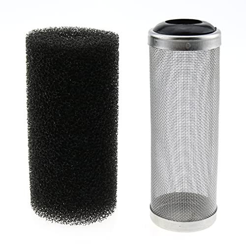 LUORNG Aquarium-Filterschutz, Edelstahl, 16 mm, Vorfilter, Schwamm, Aquarium, Filterschutz, Abdeckung für Aquarien, Einlassteich