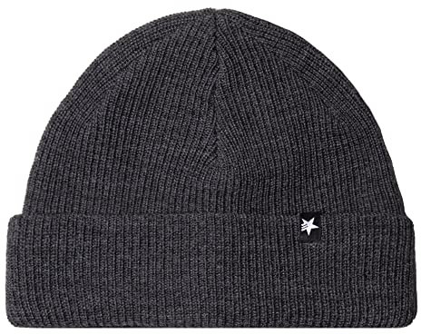 Esperando Merino Beanie, Dunkelgrau, Mütze Herren, Beanie Damen, 100% Merino Wolle, Zweilagige Strickmütze, Weich und Warm