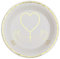 Santex - 10 Assiettes Communion Carton 22.5CM Blanc Or