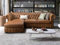 Linea Sofa Chesterfield Ecksofa - Ecke Links - B«¨ffelleder - Karamell - Brenton
