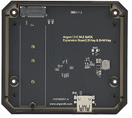KIMISS Gehäuse für Raspberry, Board USB3.0 zu SATA Argon One Pi 4B M.2 Expansion NVME Connect SSD Solid State Drives
