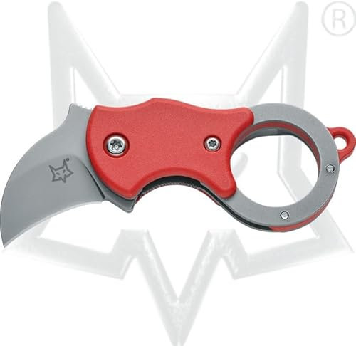 Trischitti Fox - Coltello Mini da Collezione: Affidabilità Compatta E Design Accattivante per Le tue Avventure all' Aperto (Rosso)